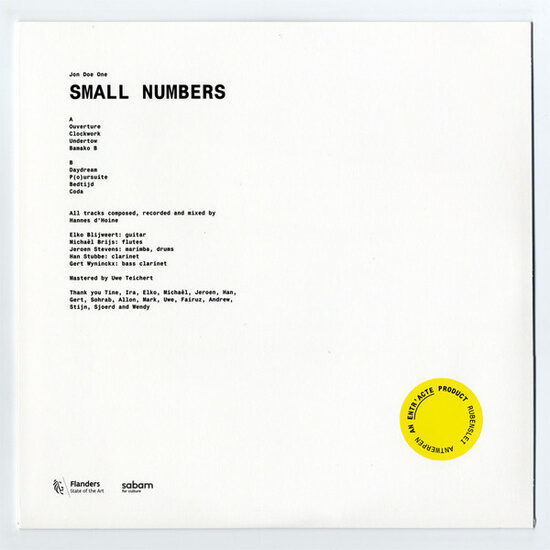 Jon Doe One ‎– Small Numbers